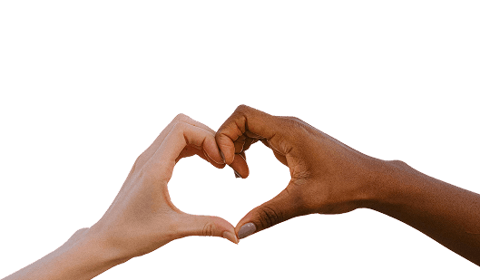 Hands making heart shape