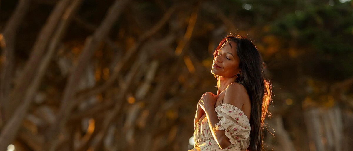 Woman relaxing in nature